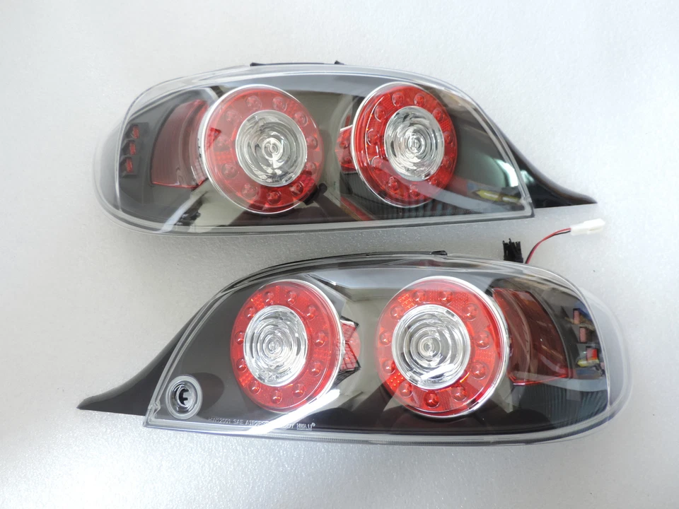 For 04-08 Mazda RX8 RX-8 Black LED JDM Rear Brake Signal Tail Lights Lamp - Image 4 of 4