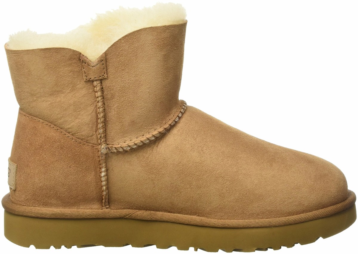Ugg Mini Bailey Button Ii Boots Chestnut New | eBay