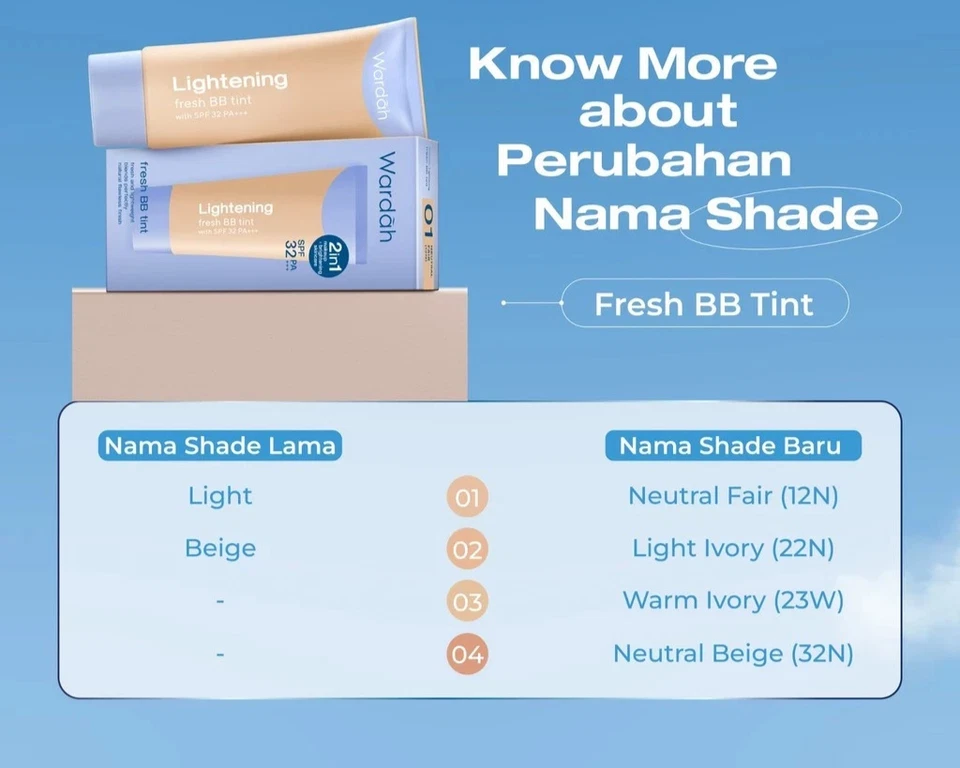 WARDAH Lightening Fresh BB Tint 30ml - Super Light Makeup Base SPF 32 PA+++ - Image 2 of 4