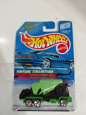 NIP Hot Wheels Virtual Collection 1:64 Die Cast Oshkosh Cement Mixer Truck