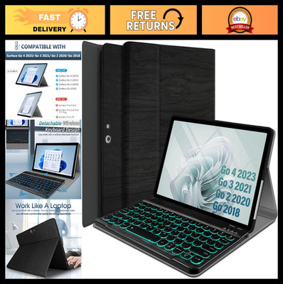Backlit Keyboard Case for Surface Go 4/3/2/2018 - 7 Color Wireless Magnetic Cove