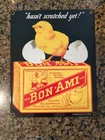 Vintage Bon-Ami Porcelain Enamel Sign “Hasn't Scratched Yet” By Ande Rooney