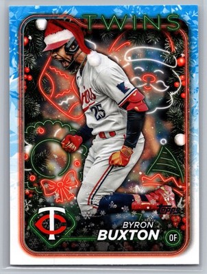 2024 Topps Holiday #H114b Byron Buxton Santa Hat