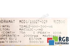 MOD1/1X027-029 TDM1.2-100-300-W1 INDRAMAT - Reconditionné - Garantie 24 mois