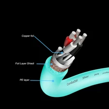1M/3.3ft 4N Pure Silver Wire Bulk XLR Cord HiFi Audio Balanced Cable