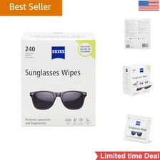 Pre-Moistened Lens Cleaning Wipes 240 Count Individually Wrapped Unscented For