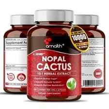 Nopal Cactus Pear Prickly Extract Powder Glucose Metabolism 10000mg 90 Capsules