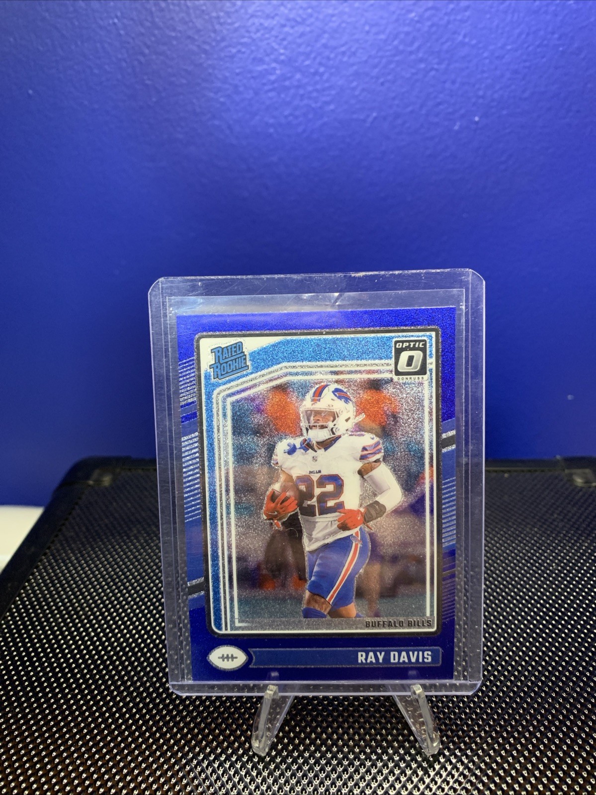 2024 Donruss Optic #283 Ray Davis Blue Glitter