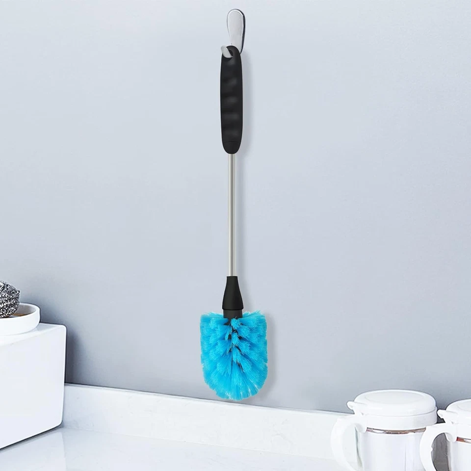 Cepillo para botellas de agua de acero inoxidable mango largo limpiador de botellas cepillo para fregar Foto 4 de 4