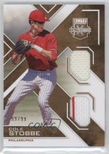 2016 Panini Elite Extra Edition Dual Materials Holo Gold 99/99 Cole Stobbe 0s3