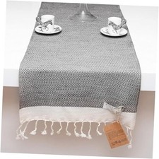 Original Turkish Table Runner Vintage Series 15 15" x 108" Vintage Dark Gray