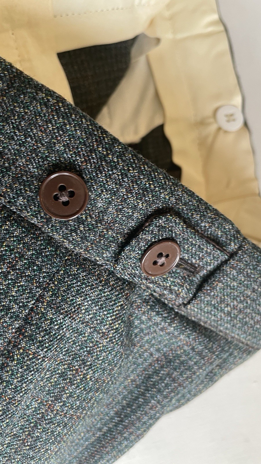 Vtg 1950s Mens Bespoke Burton Checked Tweed Flannel Suit Jacket Trousers image 9