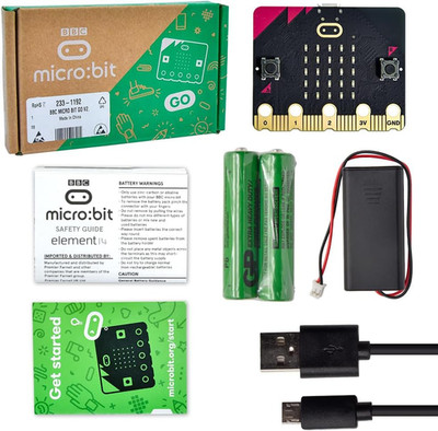 Starter Kit Basis Für BBC MICRO:BIT GO | Enthält Karte, Batterie, USB, Projekte