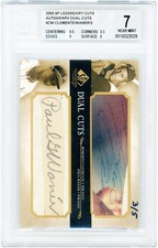 Clemente and Waner Pirates Autographed 2005 Upper Deck SP #Dc-CW #3/5 BGS 7 Card