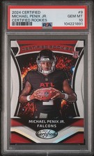 Graded 2024 Certified Michael Penix Jr #9 Cerified Rookies Football Card PSA 10