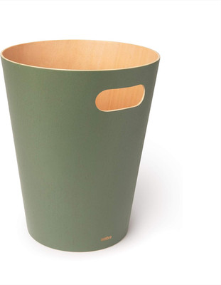 Umbra Woodrow Abfalleimer   Zweifarbiger Holz Papierkorb für Büro, Badezimmer, W