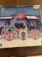 Vintage Zestaw świątecznych efektów holograficznych Podświetlane pudełka upominkowe