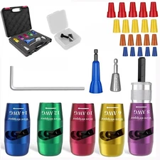 Wire Stripper Twister Tool for Drill 6/8/10/12/14AWG Wire Stripping and Wire Nut