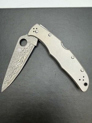 Spyderco Delica 4 C11TIPD Titanium/Damascus SPB-TS 369052