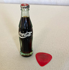 Coca-Cola Clear Glass Soda Bottle w/ Coke Cap - Red Black Silver Accents