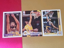 (3) Vlade Divac 1991-92 Upper Deck #175 + 92 Topps 93 Hoops Los Angeles Lakers 