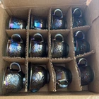 Vintage Blue Indiana Carnival glass punch  cups (Set of 12)