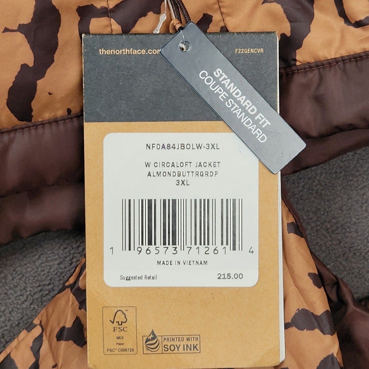 The North Face Circaloft Hoodie Jacket Womens 3XL Almond