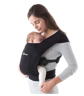Ergobaby Embrace Babytrage Pure Black Neugeborene Ergonomisch Neu mit Ettk