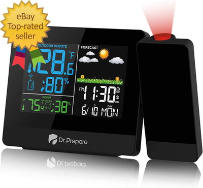 Projection Alarm Clock Digital Clock Projector on Ceiling with Indoor/Outdoor