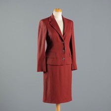 Tailleur Bordeaux Lana Lycra Taglia 40 Second Hand Originale