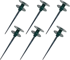 6 Pack Garden Hose Guide Stakes 10" Metal Spike Hose Roller Protector Yard