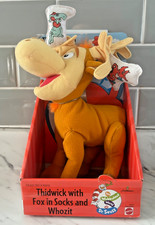 Vintage (1997) Wubbulous World Dr. Seuss Thidwick Fox in Socks Whozit plush NEW