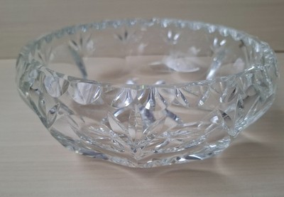 Gorham Crystal Lady Anne 7'' Salad Bowl Heavy Cut Glass Fruit Centerpiece Germany