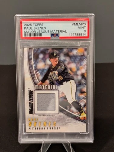 2025 Topps Paul Skenes Major League Material PSA 9 #MLMPS Player Worn