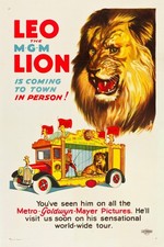 Leo The MGM Lion Circus VIntage Advertisement...