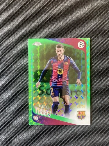 2025-26 Topps Chrome UCC Ferran Torres Green Geometric /99 Barcelona