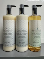 3 PACK  DRYBAR Shampoo Conditioner Body Wash SET 16.9oz 500mL Jasmine Vanilla