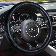 Heavy Duty Pure Cowhide Steering Wheel Cover, Genuine Leather Steering Cover ...