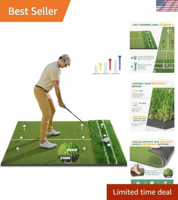 Extra Large 5x4ft Golf Hitting Mat - 10MM & 15MM Thickness for Ultimate Comfort