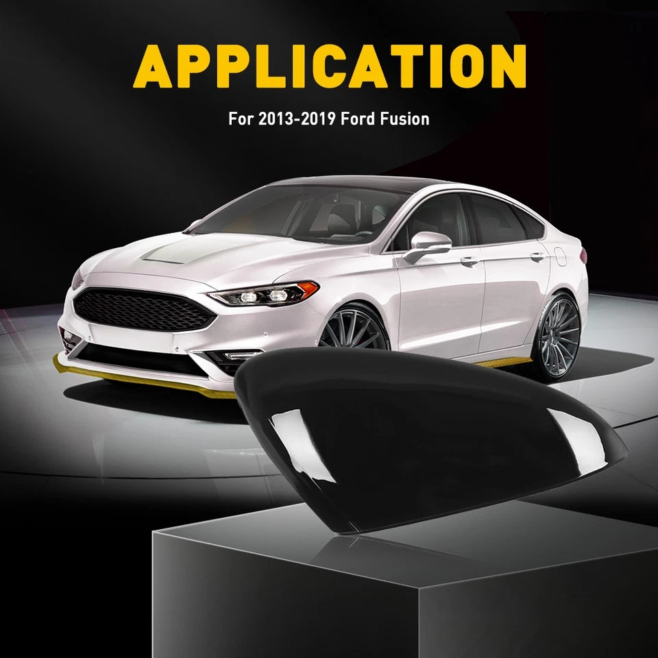 4xDriver & Passenger Side Rearview Mirror Cover Cap For Ford Fusion 02RVP1201ABK — 第 2/4 张图片
