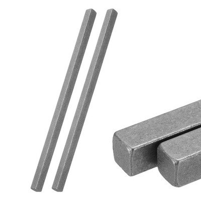 2Pcs 1/2''x1/2''x11.8'' 45# Cold-Drawn Square Steel Key Stock Rod