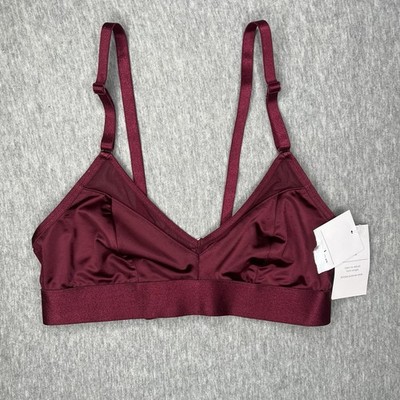 NWT Auden burgundy Silk/satin bralette size XS 