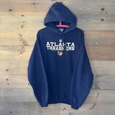Vintage NHL Atlanta Thrashers Exclusive Collection Hoodie Sweatshirt Blue XL