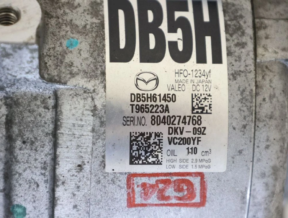 Compresor aire acondicionado mazda 2 dl db5h61450 valeo 1.5 66 kw 90 cv gasolina 09-2018 Foto 4 de 4