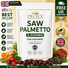 Saw Palmetto Capsules /Tablets 5000 Mg PROSTATE URINARY TRACK HAIR LOSS UK