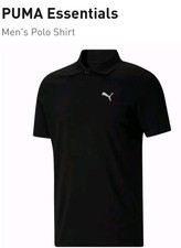 Puma Essentials Men's Pique Polo Shirt, Black - XL - NWT