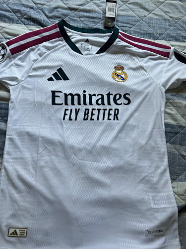 adidas Real Madrid Jude Bellingham #5 Soccer Jersey Mens Size L White Maroon