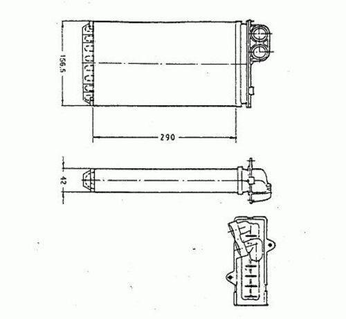 Radiateur de chauffage Safrane I et II 7701035891 en aluminium pour berline