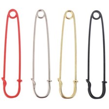 Extra Large Metal Safety Pins Brooch Pins for Scarves Skirts Garments (80mm)