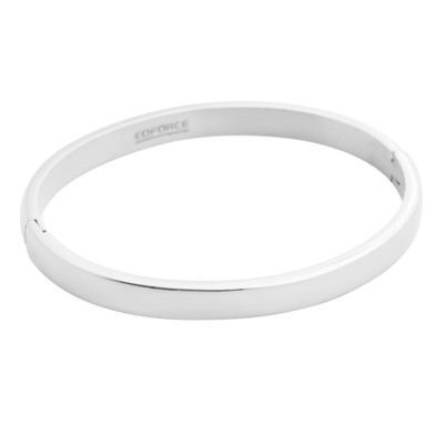 Edelstahl Vorsteck Armreif Armband aufklappbar ovale Form Slip-On, 58 mm x 49 mm